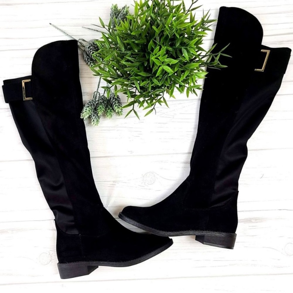 Knee high black boots